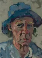 Gregoire Boonzaier, Self Portrait with Hat, oil on canvas
