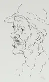 Gregoire Boonzaier, Ou Hendrik (Old Hendrik), 1966, ink on paper