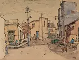 Gregoire Boonzaier, Struisbaai Street Scene
