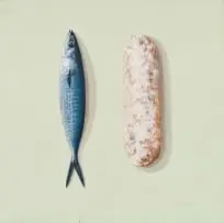 Jake Aikman, Loaf and Fish, oil on canvas