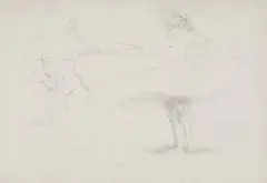 Braam Kruger, Dancing Figures, 1984, pencil on paper