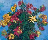 François Krige, Study of Leucadendrons, oil on board