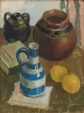 Gregoire Boonzaier, Still Life with Oranges and Vessels, 1940, oil on canvas