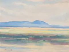 Springbok Vlakte (Springbok Flats) by Jacobus Hendrik Pierneef, oil on board, sold Jun 2026