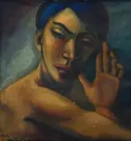 Johannes Meintjes, Narcissus (JM 37), 1944, oil on canvas laid down on board