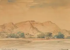 Okahandja by Jacobus Hendrik Pierneef, 1924, watercolour and pencil on paper laid down on board, sold Jun 2026