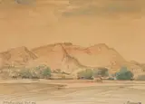 Okahandja by Jacobus Hendrik Pierneef, 1924, watercolour and pencil on paper laid down on board, sold Jun 2026