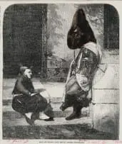 William Kentridge, Spahi and Zouave - From Fenton's Crimean Photographs, 2009, ink and conté on found paper
