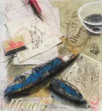 Deborah Bell, Memo, 2006, ink wash, watercolour, pencil and pastel on paper