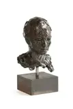 Lionel Smit, Portrait, 2010, bronze with a brown patina, on a steel base