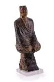 Deborah Bell, Meditation: Cloud on a Mountain, bronze with a dark brown patina, on a resin base
