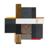 Strijdom van der Merwe, Demarcation I, 2024, found objects, road paint, wood and acrylic on canvas