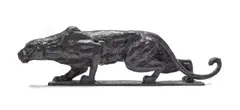 Dylan Lewis, Stalking Leopard (S54), bronze with a brown patina