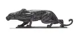 Dylan Lewis, Stalking Leopard (S54), bronze with a brown patina