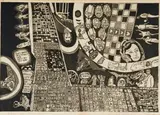 Robert Brooks, Around and About, etching and aquatint on paper
