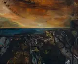 Jennifer Lynne Crooks, Coastal Landscape with Turneresque Sky