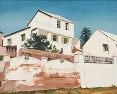 Betsy Fordyce, House on Richmond Hill, 1975, oil on canvas laid down on board