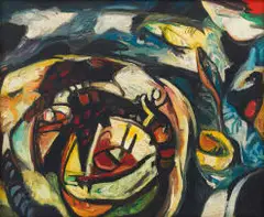 Michael Hallier, How High Is the Moon, oil on canvas