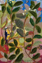 Keiskamma Art Project, Birds, Bees and Butterflies, appliqué and embroidery on textile