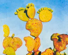 Walter Meyer, Prickly Pear Study, near Langenhoven Park, oil on canvas