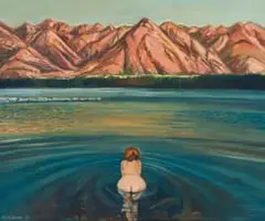 Michael Hallier, Richtersveld Bather, 1998, oil on canvas