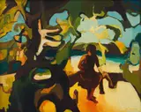 Jennifer Lynne Crooks, Oceanside Figure, oil on board