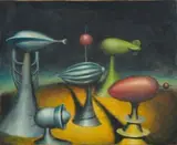 Walter Meyer, Space Compound, 1991, oil on canvas