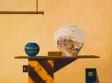 Michael Vincent Murphy, An Interior Still Life with Pot and Vase, 2003, oil on canvas laid down on board