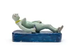 Jacobus Frans, Reclining Nude, 2022, painted and glazed ceramic