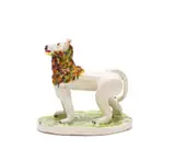 Jacobus Frans, Lion with Orange Mane, 2025, painted and glazed ceramic