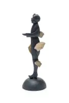 Peter Schütz, Waiter with Rocks, painted wood and rock