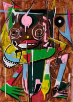 Blessing Ngobeni, In Between Self II, 2026, mixed media with collage on paper