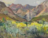 Hugo Naude, Grey Evening, oil on cardboard