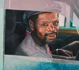 Sipho Ndlovu, Taxi Driver, 2022, oil on canvas