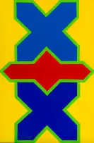 Trevor Coleman, Double Blue, 2019, acrylic on canvas