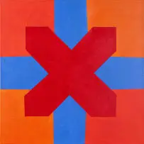 Trevor Coleman, Red Cross, 2019, acrylic on canvas