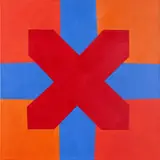 Trevor Coleman, Red Cross, 2019, acrylic on canvas