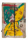 Samson Mnisi, Abstract Composition with Yellow and Green