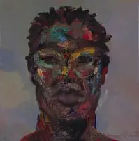 Richard Smith, Head I, oil on panel