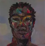 Richard Smith, Head I, oil on panel