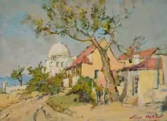 Terence McCaw, Sheik Josefs Tomb Macassar Beach, Cape, oil on canvas laid down on board