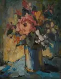 Alexander Rose-Innes, Flowers in a Vase, oil on canvas
