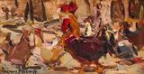 Adriaan Boshoff, Barn Chickens, oil on board
