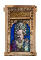 Eris Silke, Pride, acrylic and found objects on canvas