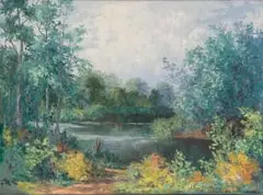Vera Volschenk, Waar die Stilte Spreek, Far from the Madding Crowd (Where the Silence Speaks, Far from the Madding Crowd), 1950, oil on canvas