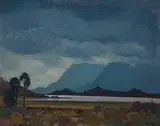 Piet van Heerden, Brandvlei Dam (Maraismeer), Worcester, oil on canvas laid down on board