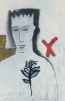 Philip Badenhorst, Untitled (Figure with Plant), 1993, oil on paper