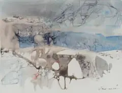 Rocky VII by Ulrich Schwanecke, 1988, watercolour on paper, sold Jun 2026