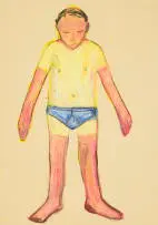 Claudette Schreuders, Male Nude, pastel on paper