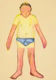 Claudette Schreuders, Male Nude, pastel on paper